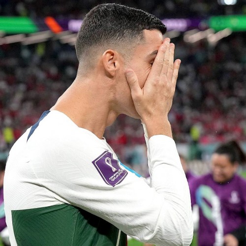 (فیلم) گریه های تلخ رونالدو در آخرین بازی جام جهانی اش