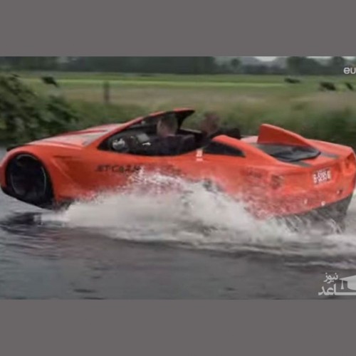 (فیلم) خودرویی با موتور جت روی آب