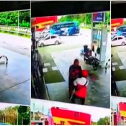(فیلم) رفتار غیراخلاقی یک مرد در پمپ بنزین!