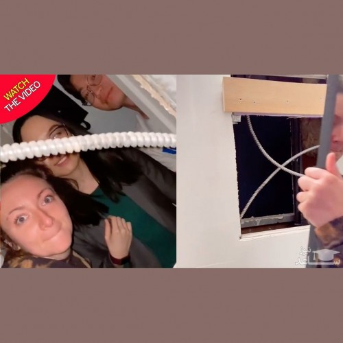 (فیلم) صحنه‌ عجیب در پشت آینه خانه جدید یک زن!