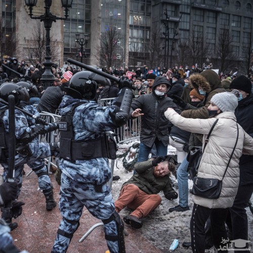 دستگیری های گسترده در شهرهای روسیه در پی ادامه اعتراضات به دستگیری ناوالنی