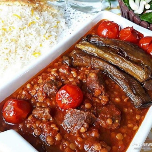 ईरानी मुख्य पाठ्यक्रम: खोरेश बदमजान (चावल के साथ बैंगन स्टू)