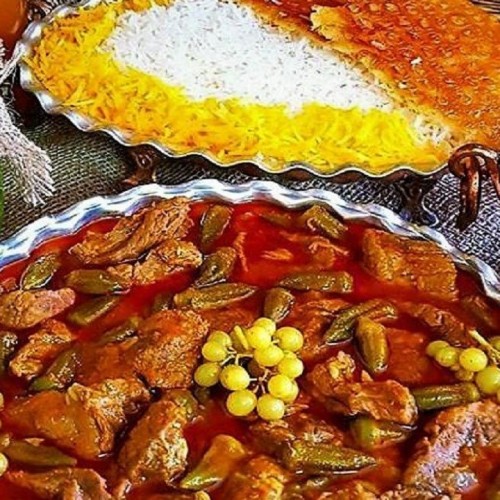 Iranian Main Courses: Khoresh Bamieh (Okra and Lamb Stew)
