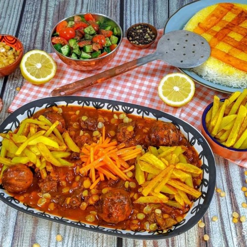 Iranian Main Courses: Khoresht Gheymeh (Meat and Split Pea Stew)