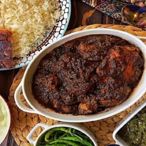 Iranian Main Courses: Morghe Torsh (Sour Chicken with Rice)