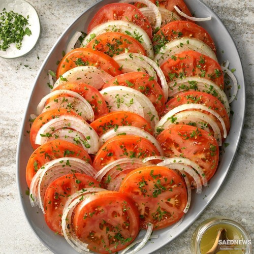Iranian Salads: Fresh Tomato & Red Onion Salad