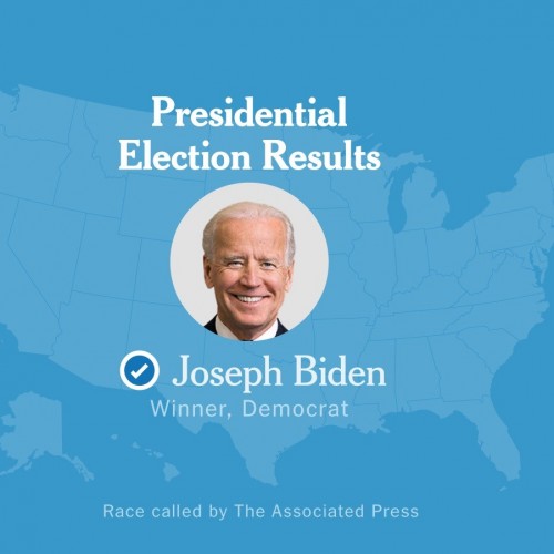 जॉय बिडेन ने 2020 अमेरिकी राष्ट्रपति चुनाव जीता