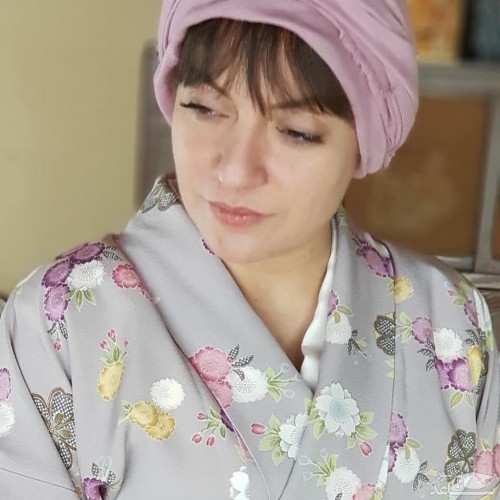 نقاشی کشف حجاب مهناز در لباس ژاپنی ها