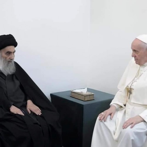 دیپلماسی دینی در عراق: پاپ فرانسیس به دیدار آیت الله سیستانی رفت