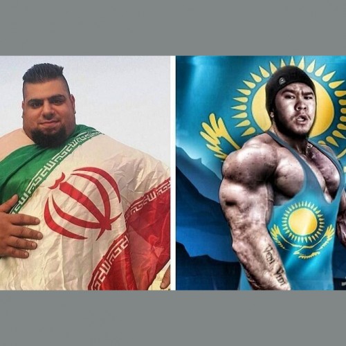 رجزخوانی هالک قزاقستانی علیه هالک ایرانی/ بزدل بیا با من مبارزه کن!