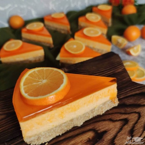 روش تهیه چیز کیک پرتقال لذیذ با بیسکوییت