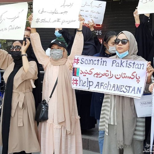 شعار مرگ بر طالبان و مرگ بر پاکستان در تجمع اعتراضی در ایران + تصاویر