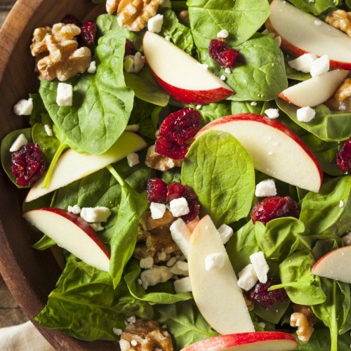 Spinach Apple Salad the Sense of Freshness and Health