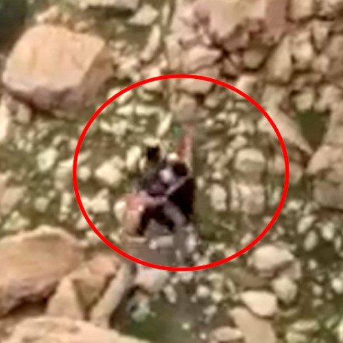 سقوط وحشتناک 2 راپل سوار بوشهری روی صخره سنگی +فیلم