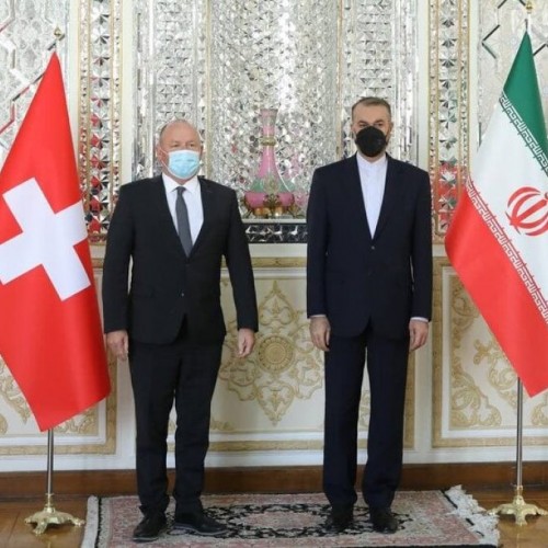 Swiss National Council President, Iran FM meet in Tehran