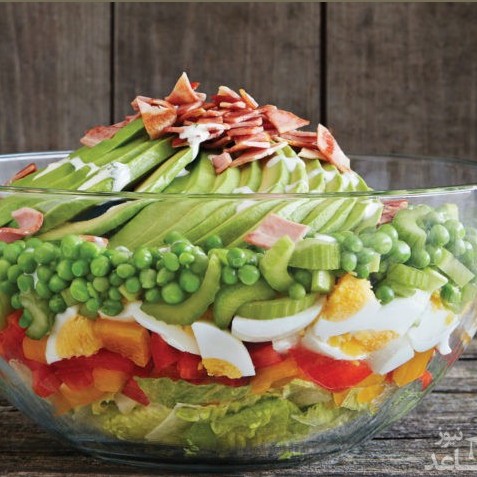 طرز تهیه سالاد هفت لایه آمریکایی