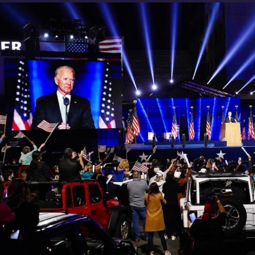 The US President-elect Joe Biden Delivered His Victory Speech in Delaware