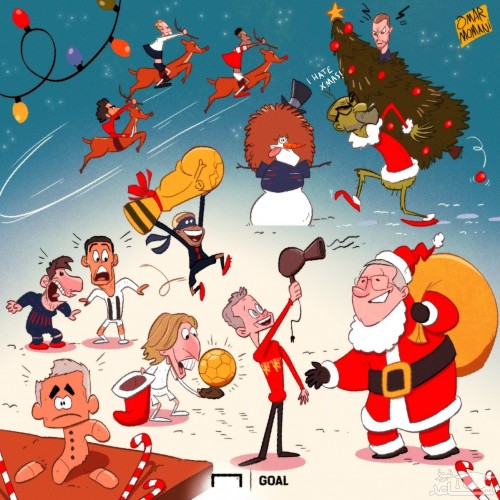 تصاویر کاریکاتوری جالب و دیدنی کریسمس و سال نو میلادی