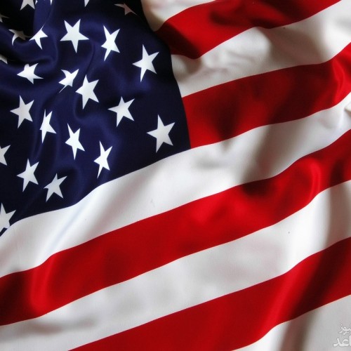 تصویر قابل تامل از پرچم آمریکا
