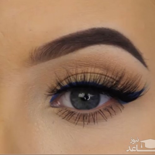 ویدیوی آموزش آرایش چشم ساده با خط چشم آبی