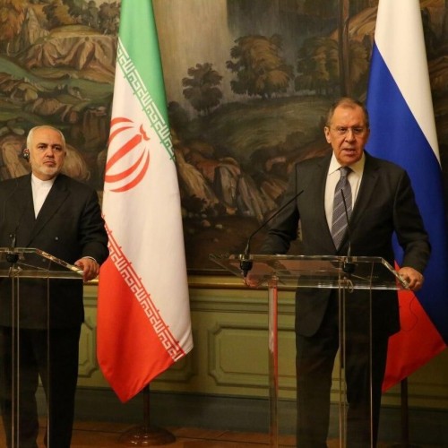 Zarif Arrives in Russia after Holding Constructive Talks with Azeri Counterparts