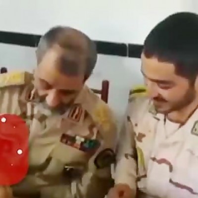 (فیلم) لقمه گرفتن فرمانده مرزبانی برای سربازانش