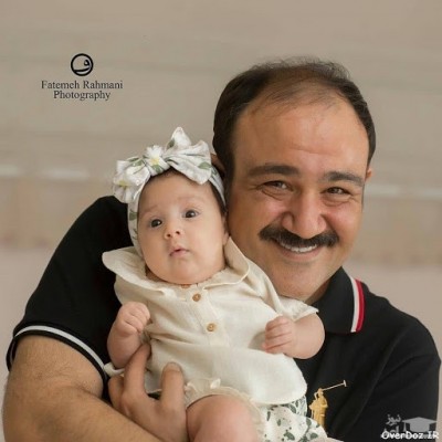 مهران غفوریان و همسرش در تولد یک سالگی دخترشان هانا